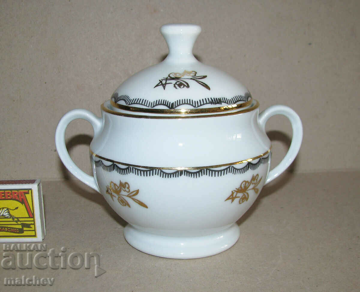 Old Swedish Karlskrona porcelain sugar bowl 13 cm excellent