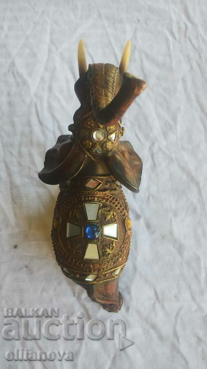 Delivery of Wooden elephant with stones 20 cm