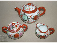 Japanese porcelain. set 1930s kettle sugar bowl latiera