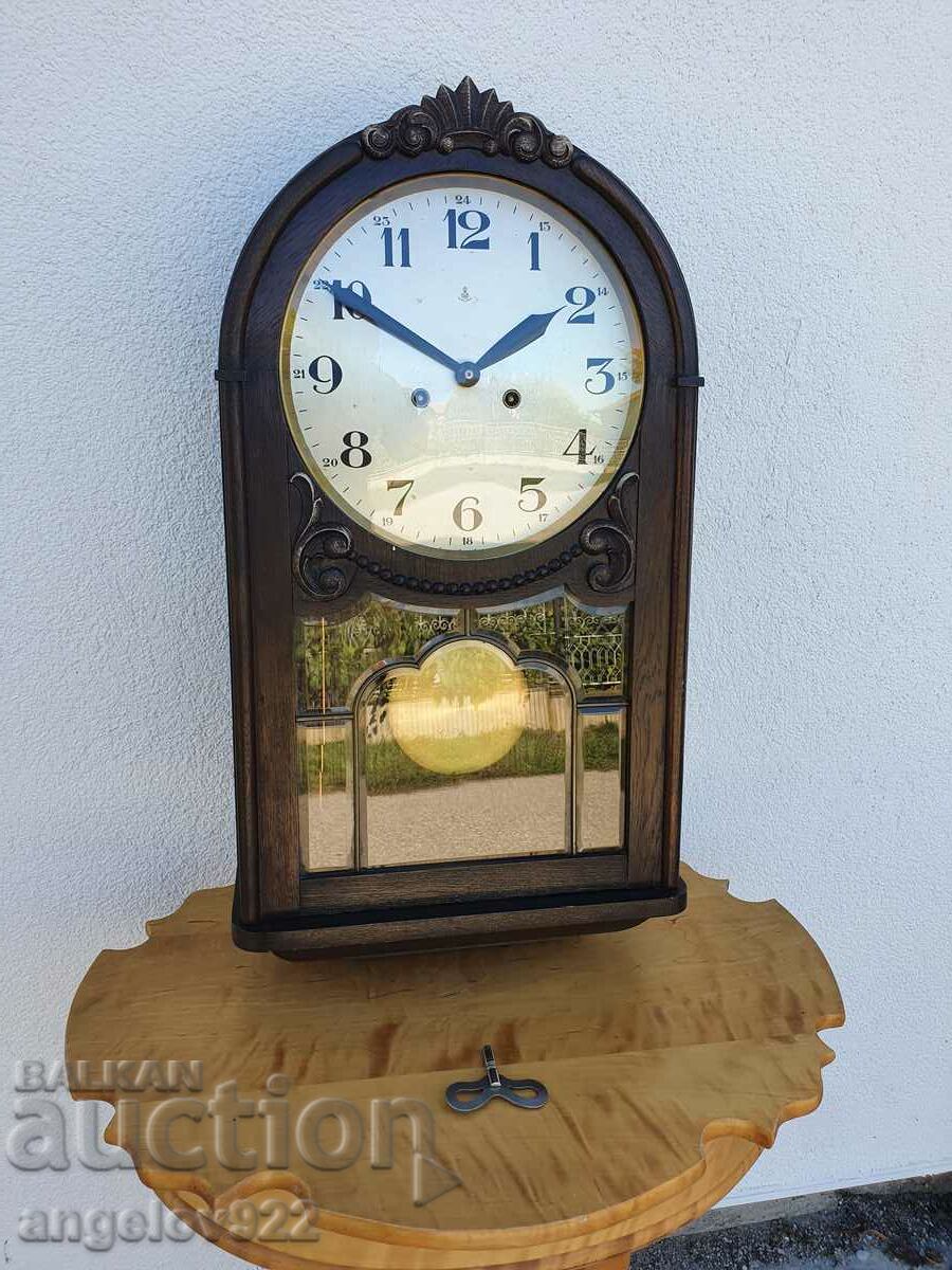 Gustav Becker German Wall Clock WORKING