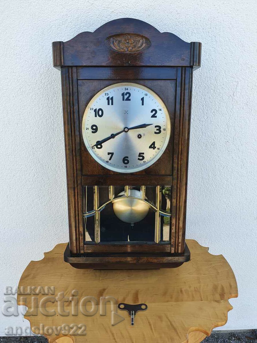 Beautiful German Wall Clock WORKING