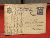 Scrisoare de carte poștală de la scriitoarea Evdokia Obreshkova 1935