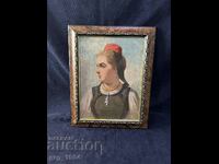 Painting portrait Germany 19th century canvas oil paints