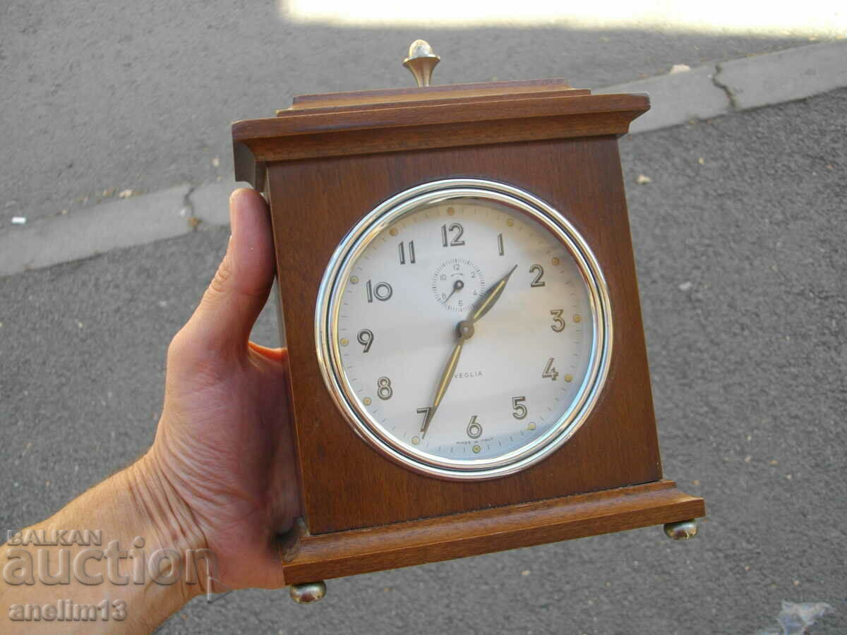 Delivery of OLD DESK FIREPLACE CLOCK VEGLIA ALARM CLOCK