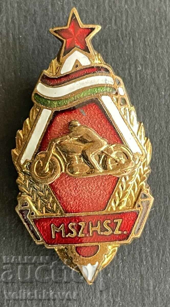 38491 Hungary badge DOSO motorcycling enamel 1950s