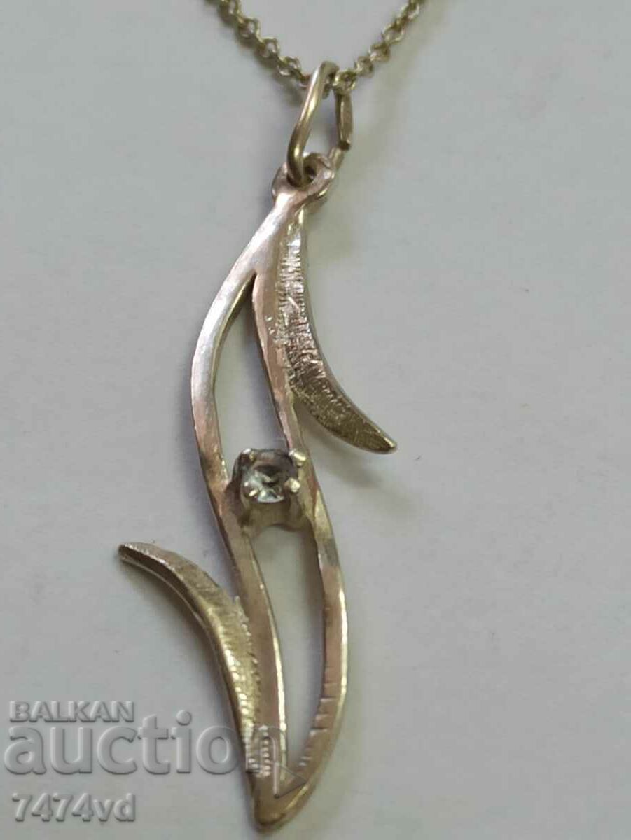 SILVER GENTLE NECKLACE WITH DIAMOND - 7 SILVER GENTLE NECKLACE WITH DIAMOND - 7