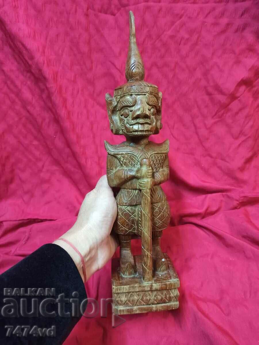 Wooden sculpture - temple guardian mythical creature