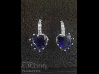 Silver earrings with Tanzanite 5ct