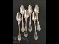 Set of old silver spoons for tea or dessert 89 grams