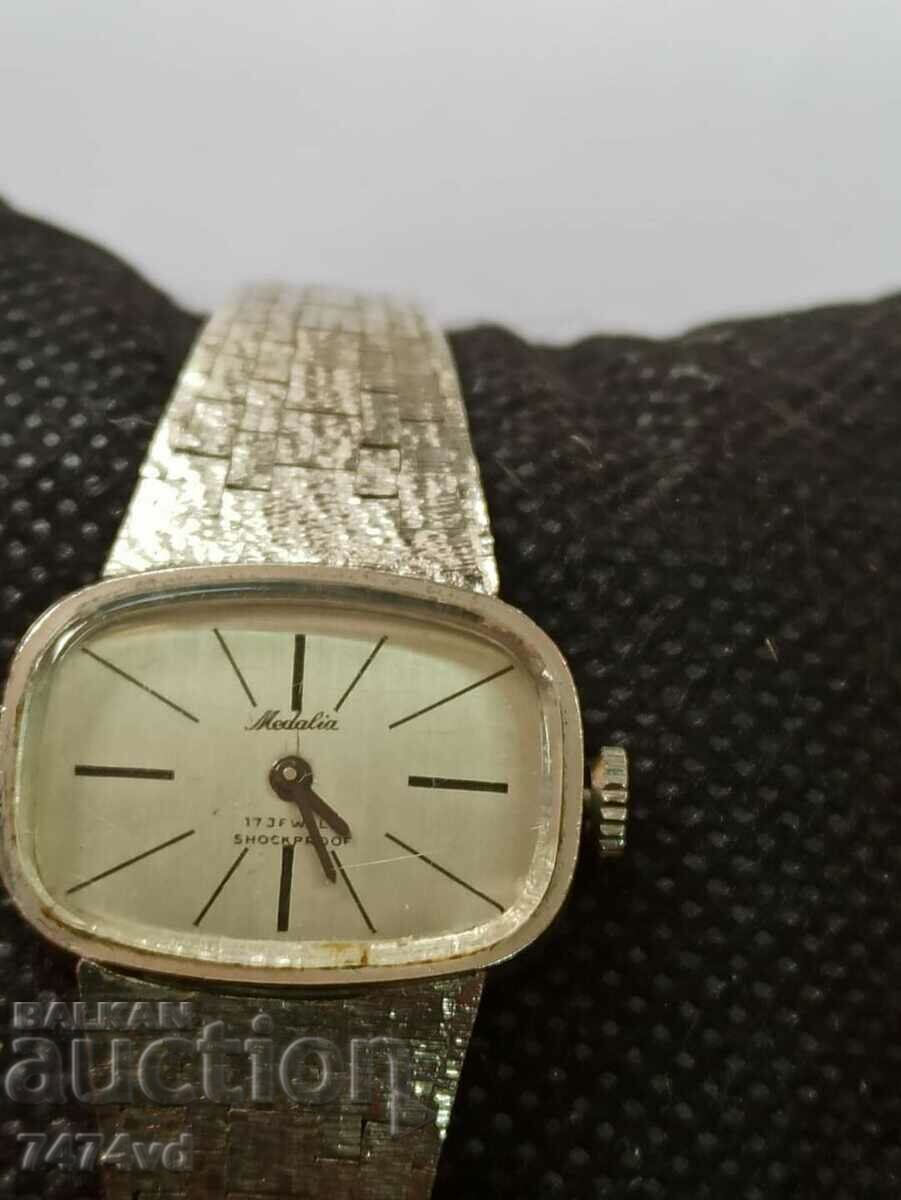 Medalia silver women's watch 17 stones-835 proof - 6 Medalia silver women's watch 17 stones-835 proof - 6