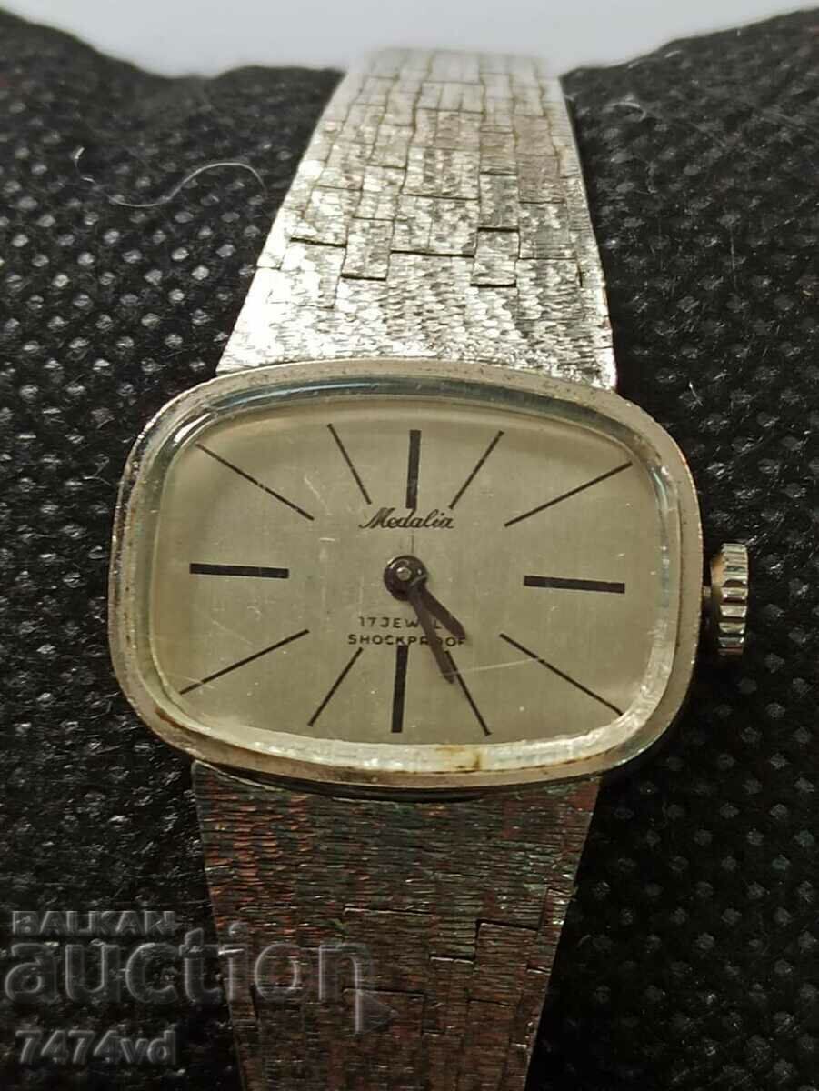 Medalia silver women's watch 17 stones-835 proof - 7 Medalia silver women's watch 17 stones-835 proof - 7