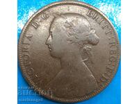 Marea Britanie 1/2 Penny 1862 Bronz