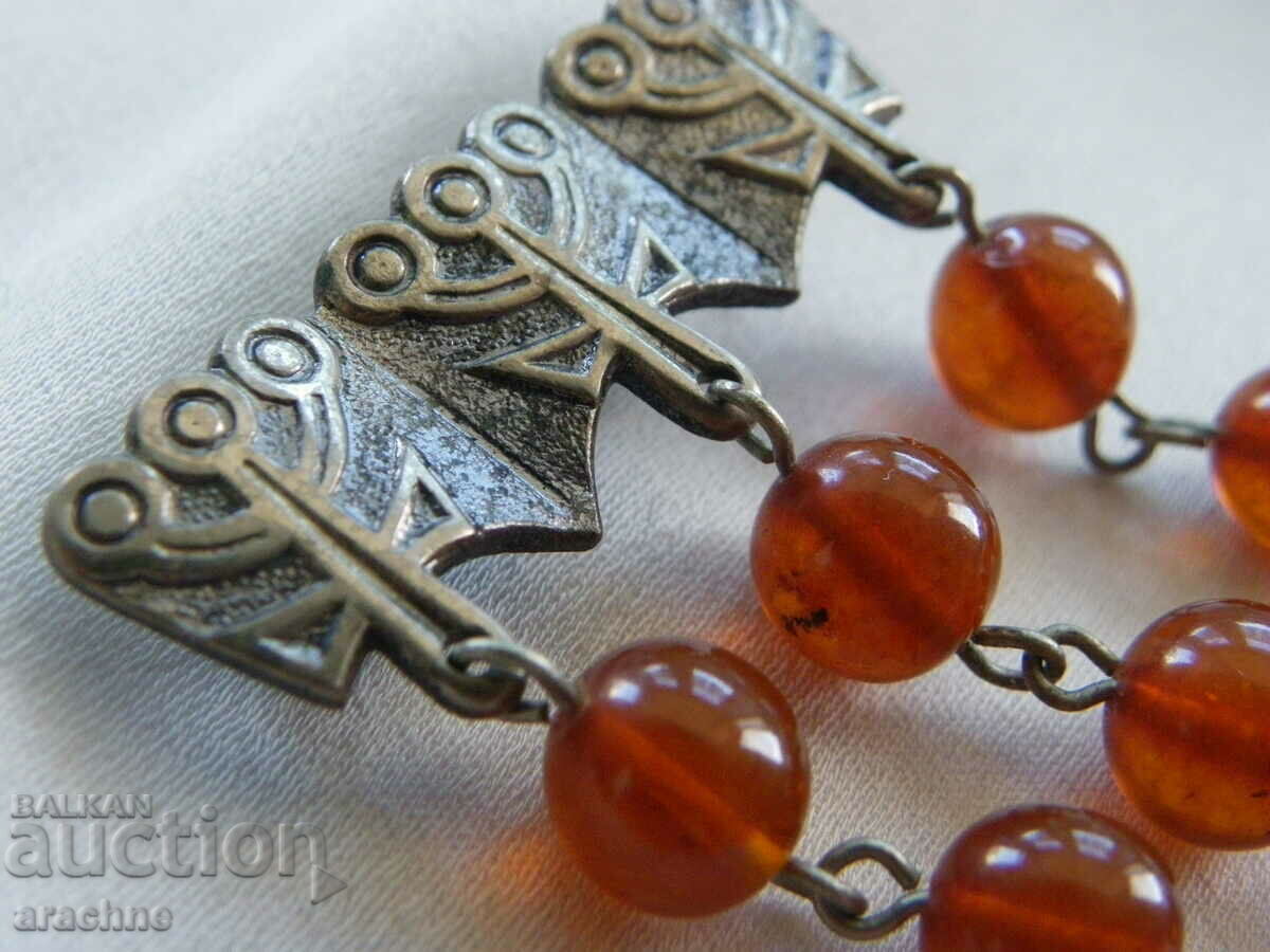 Auction Brooch with natural amber, Kaliningrad, USSR Auction Brooch with natural amber, Kaliningrad, USSR