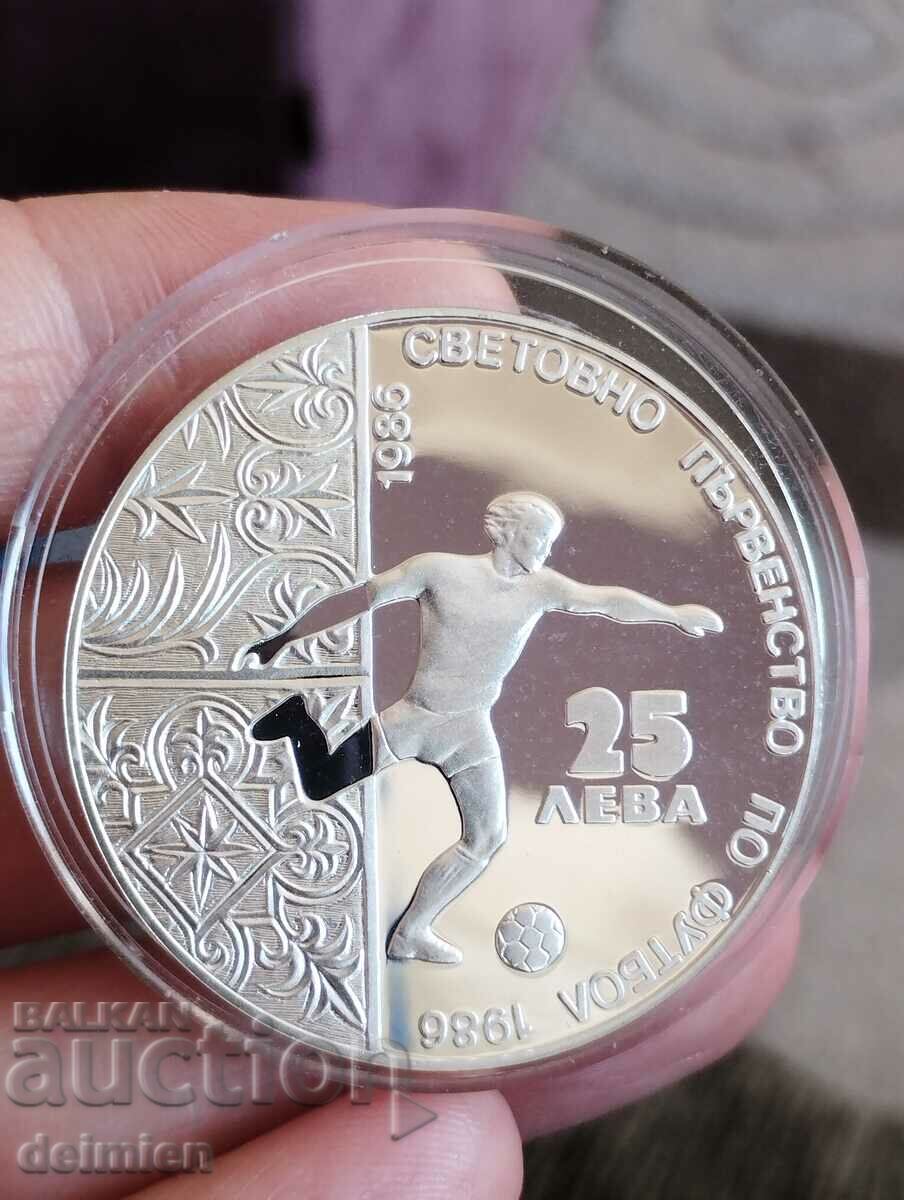 25 BGN 1986 World Football Championship, Footballer Silver