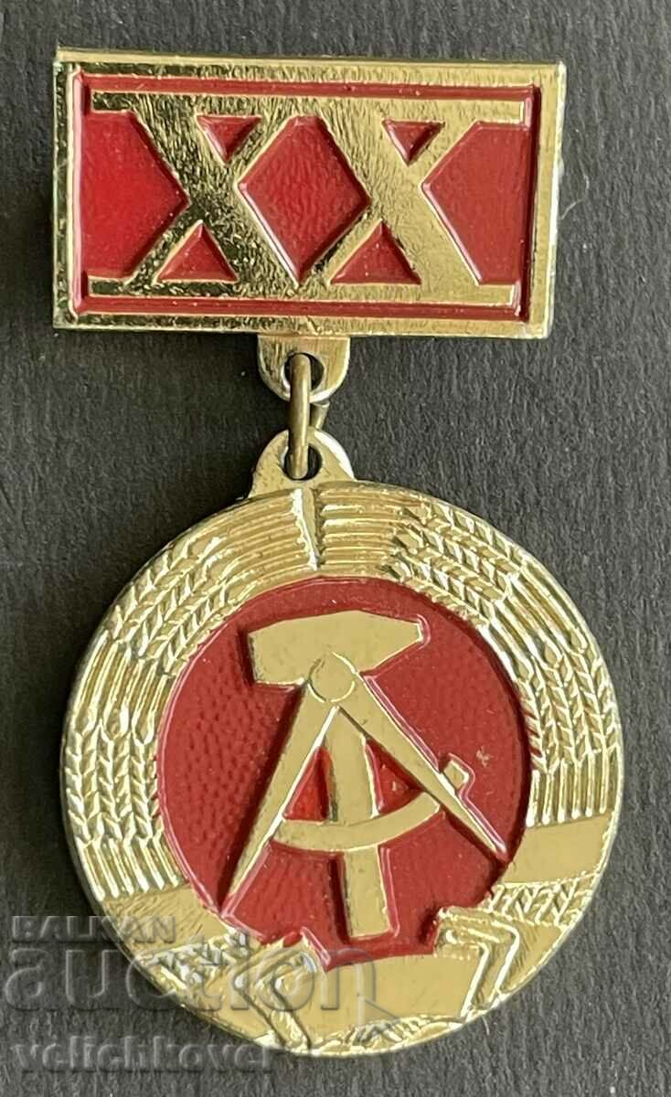 38517 ГДР Източна Германия медал 20г. ГДР 1949-1969г.