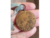 Medal Balkan War 1912, Illuminated Kosovo 1912, Gilt, Ribbon