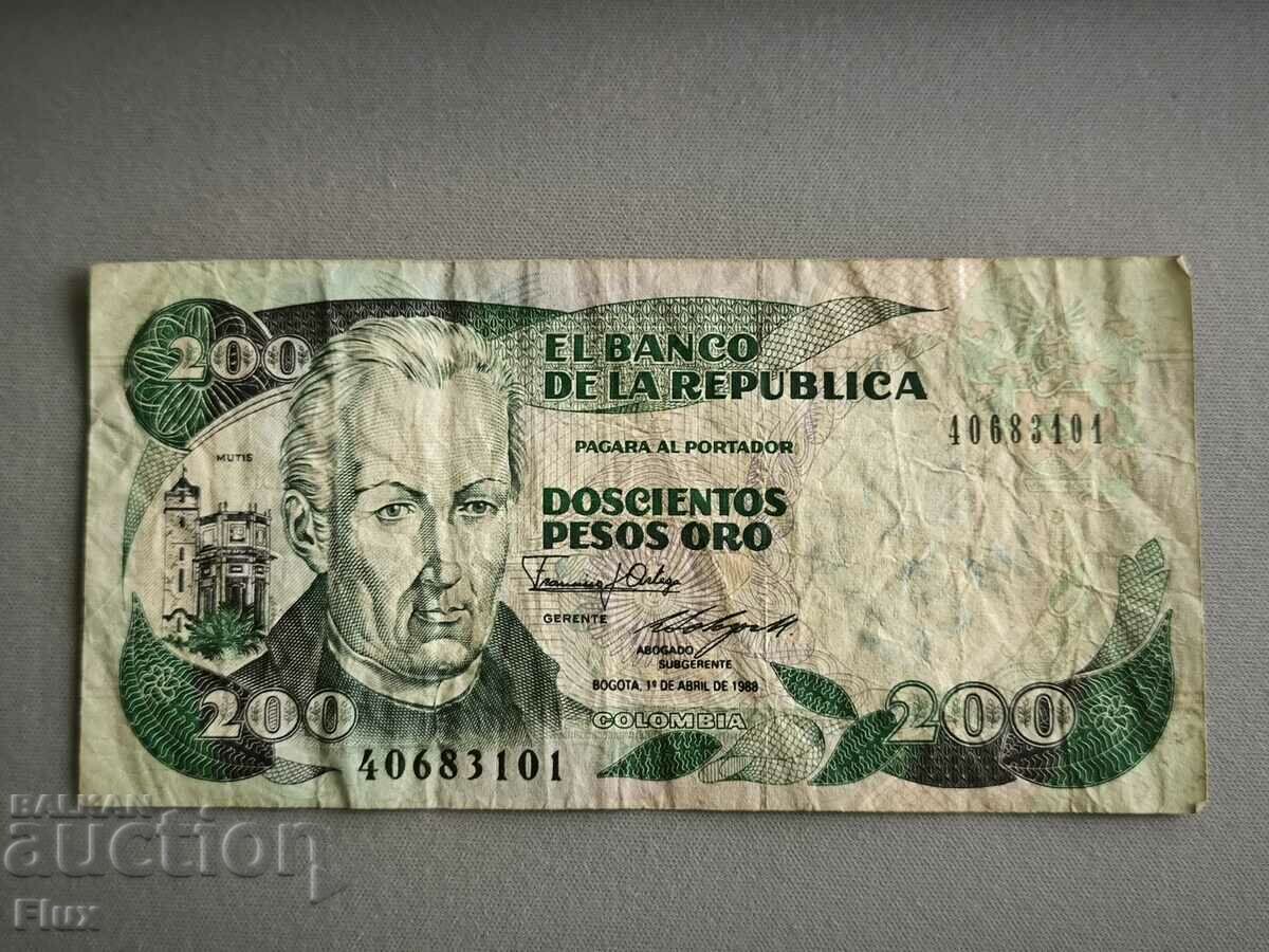 Banknote - Colombia - 200 pesos | 1989