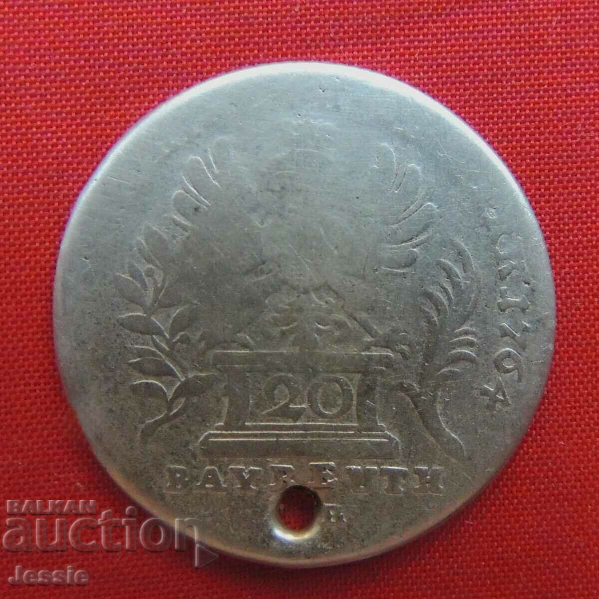 20 кройцера German states Brandenburg Bayreuth 1764