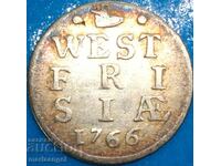 Netherlands West Frisia 2 stivers 1766 silver