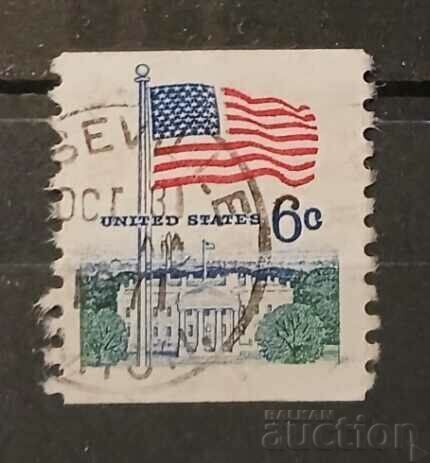 USA 1968 Flags/Flags/Buildings Stamp