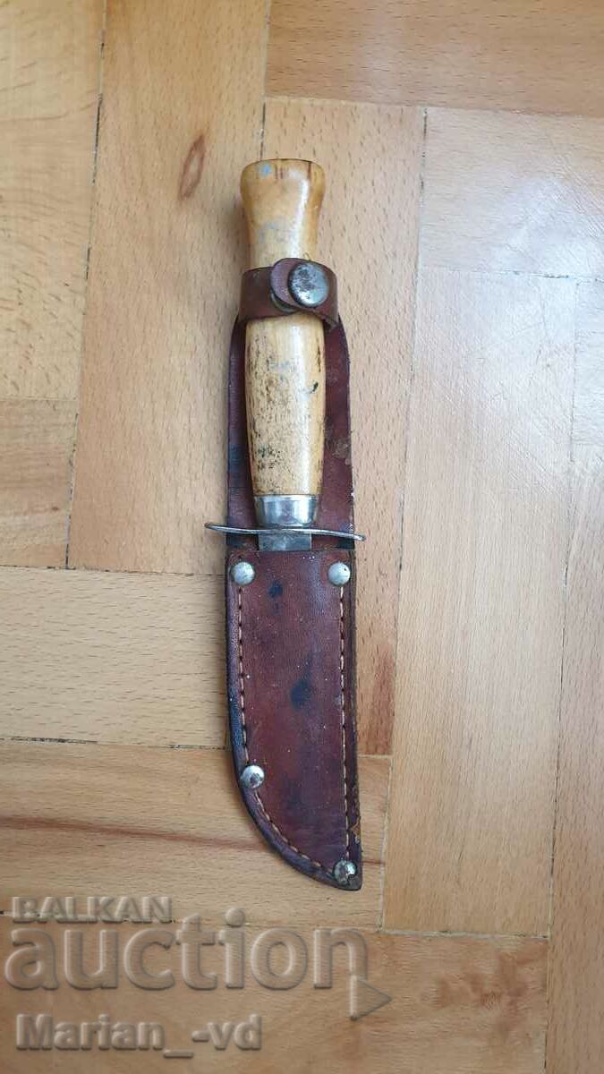 Old hunting knife with cane