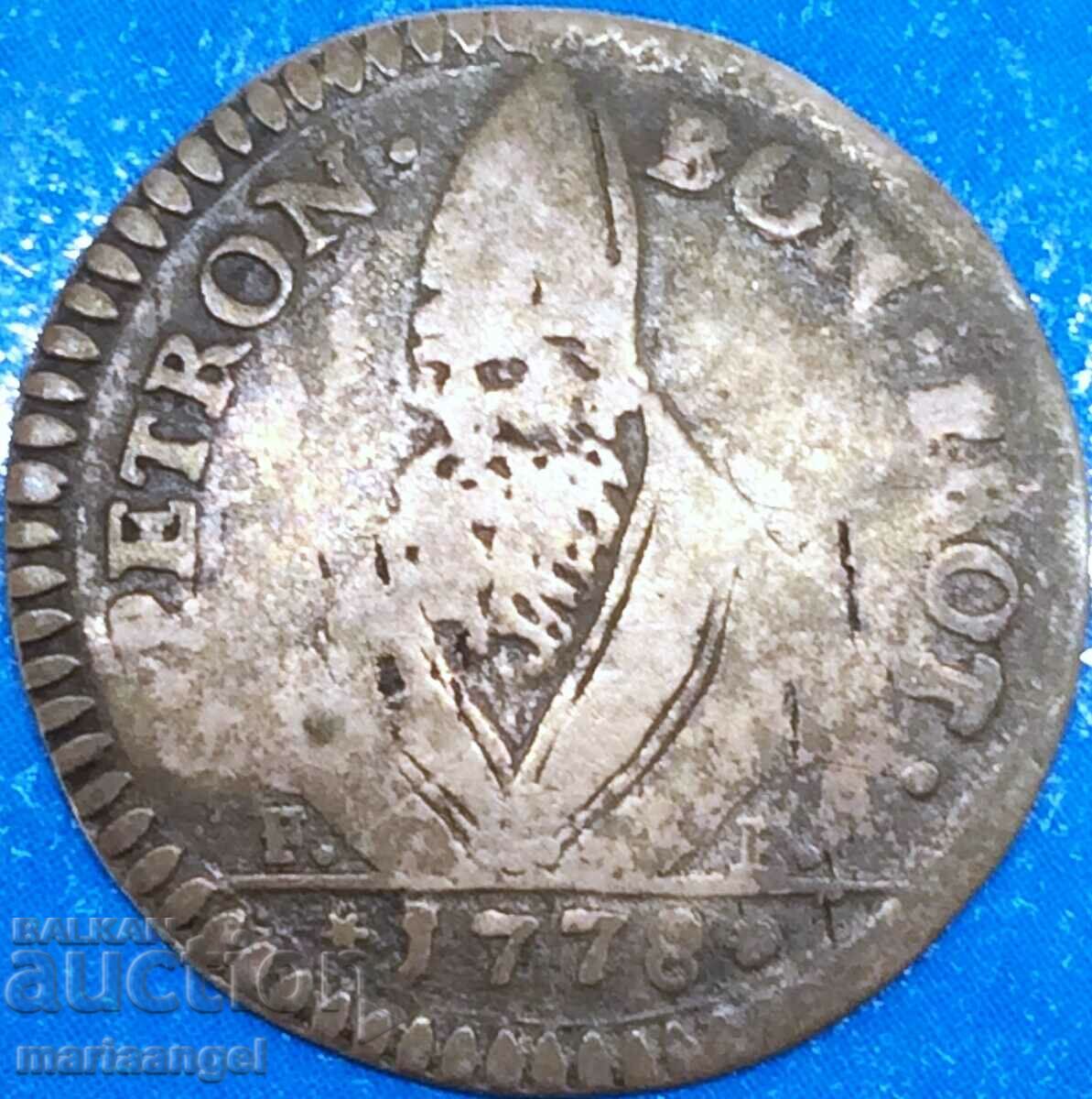 Βατικανό 1778 Carlino da 5 Bolognese Pius VI 1775-1799 Bologna