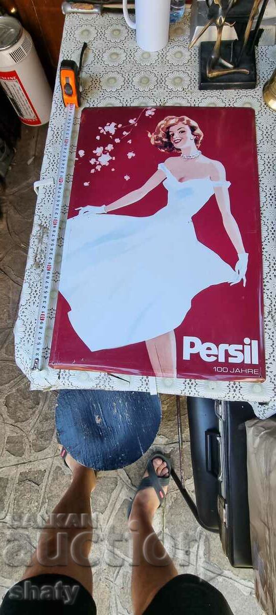 A large metal sign A large metal sign