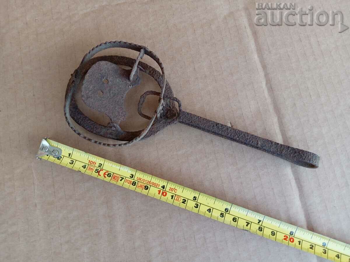 mini vintage wrought iron trap for squirrels golden ferrets WORKING - 7 mini vintage wrought iron trap for squirrels golden ferrets WORKING - 7