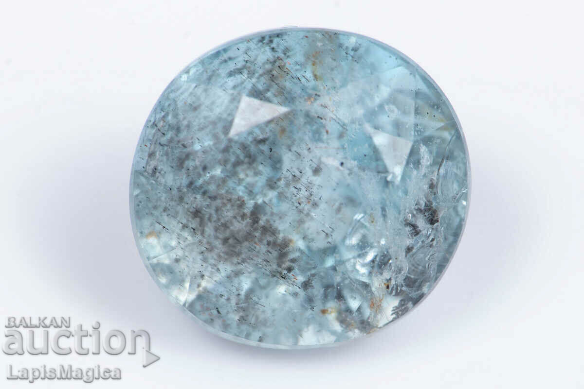 Aquamarine 4,17ct 10mm στρογγυλή κοπή