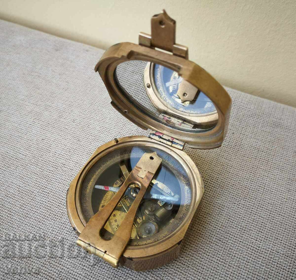 Unique Bronze Nautical Compass with Sundial