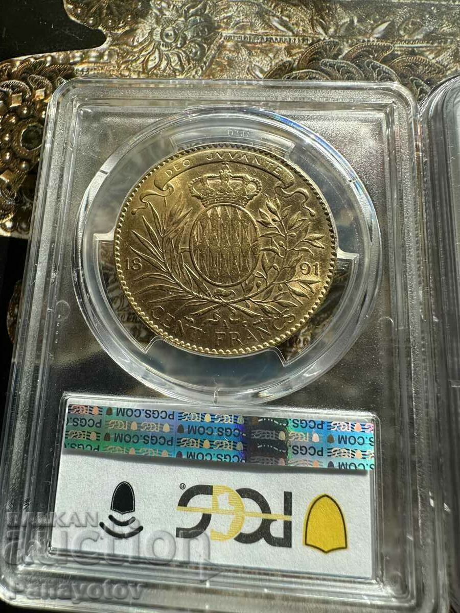 Auction  100 FRANC MONACO FRANCE GOLD GOLD COIN NGC PCGS