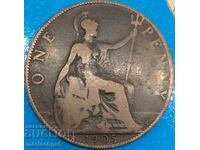 Great Britain 1 penny 1905 30mm bronze quite rare