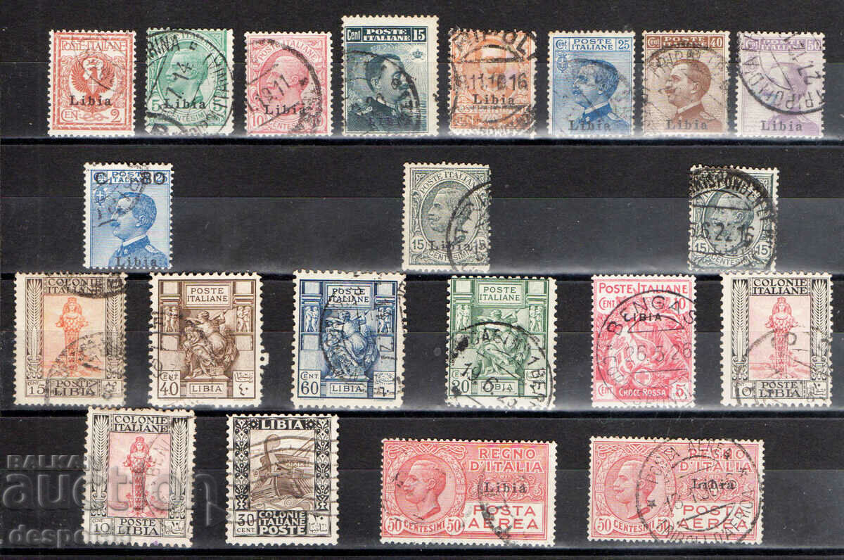 1912-40. Italia. Libia italiană - lot de perioadă.