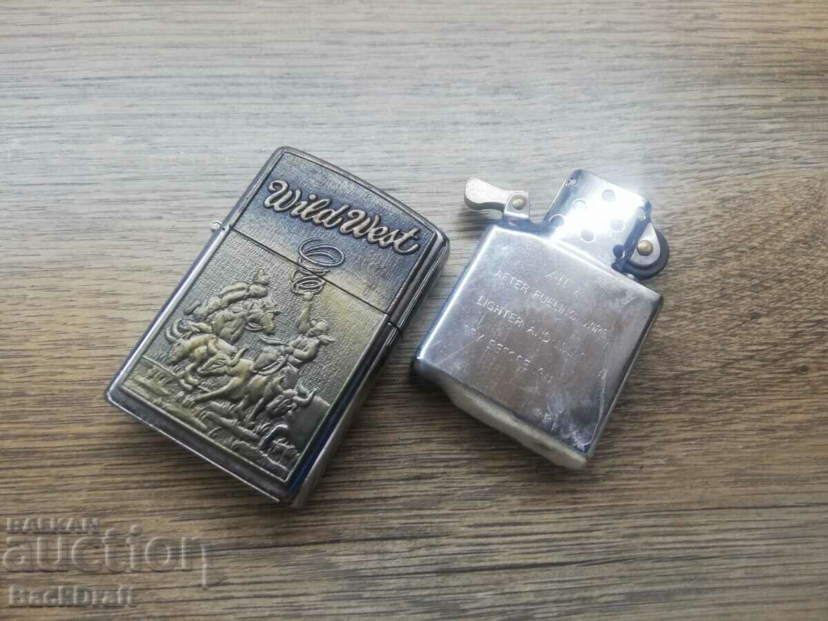 Auction Gasoline Zippo Lighter, Zippo Wild West, Cowboy, Rodeo, Horses Auction Gasoline Zippo Lighter, Zippo Wild West, Cowboy, Rodeo, Horses