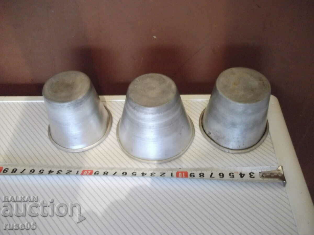 Lot of 15 pcs. bowls for crème caramel aluminum from Soca - 5 Lot of 15 pcs. bowls for crème caramel aluminum from Soca - 5