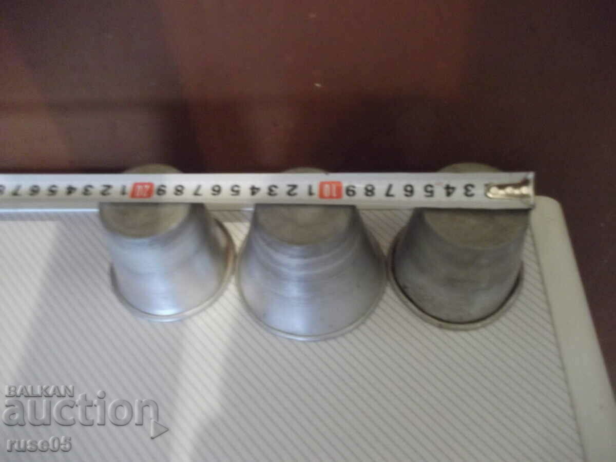 Lot of 15 pcs. bowls for crème caramel aluminum from Soca - 6 Lot of 15 pcs. bowls for crème caramel aluminum from Soca - 6