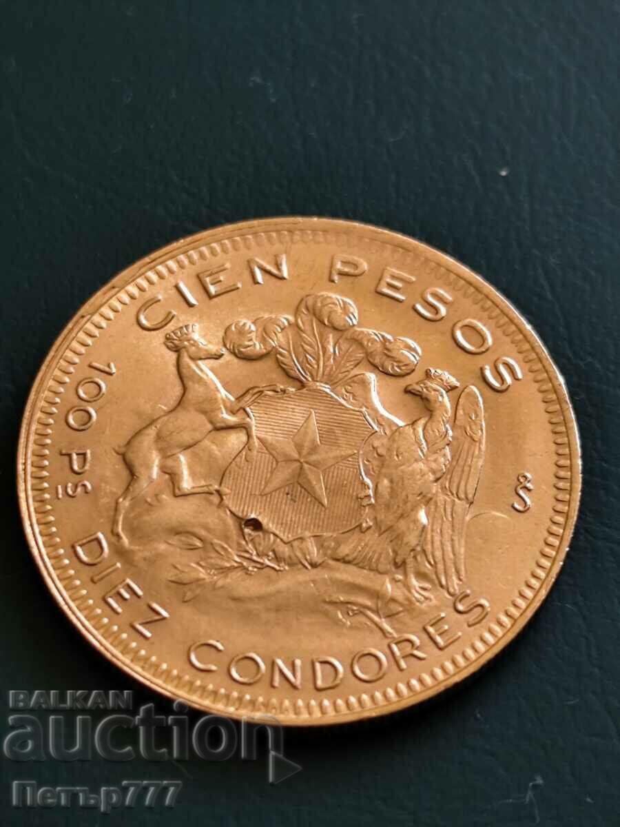 100 Chilean Peso Gold Coin 1947