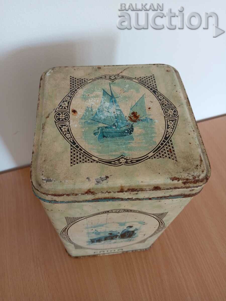 retro vintage tea box sweet cocoa Kandia can box tin - 6 retro vintage tea box sweet cocoa Kandia can box tin - 6