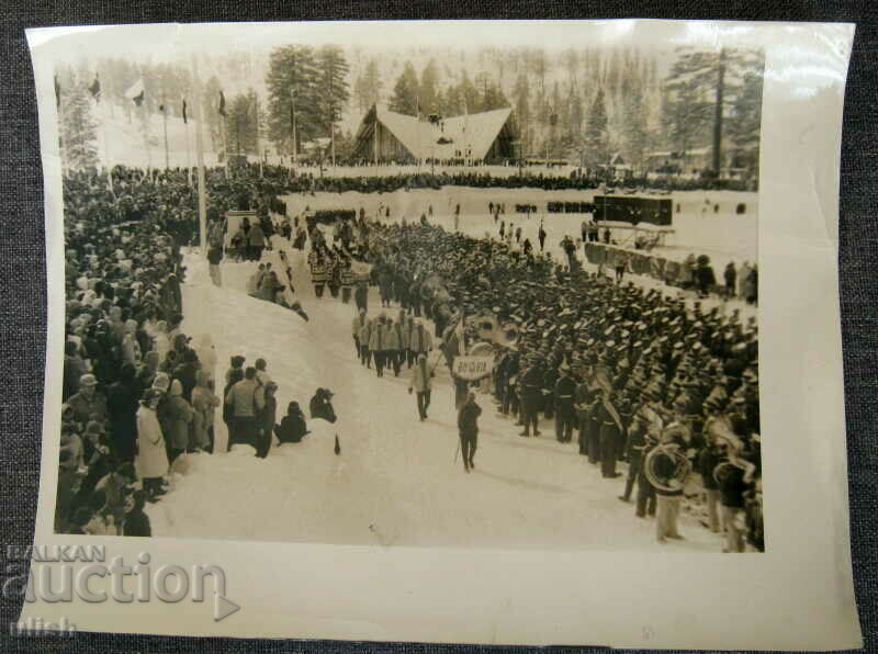 1960 Winter Olympics Squaw Valley opening press photo