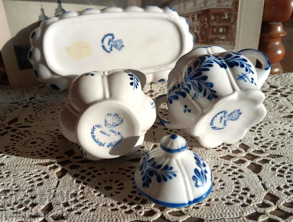 Porcelain, Delft set, Delft, Netherlands, Netherlands, excellent - 6 Porcelain, Delft set, Delft, Netherlands, Netherlands, excellent - 6