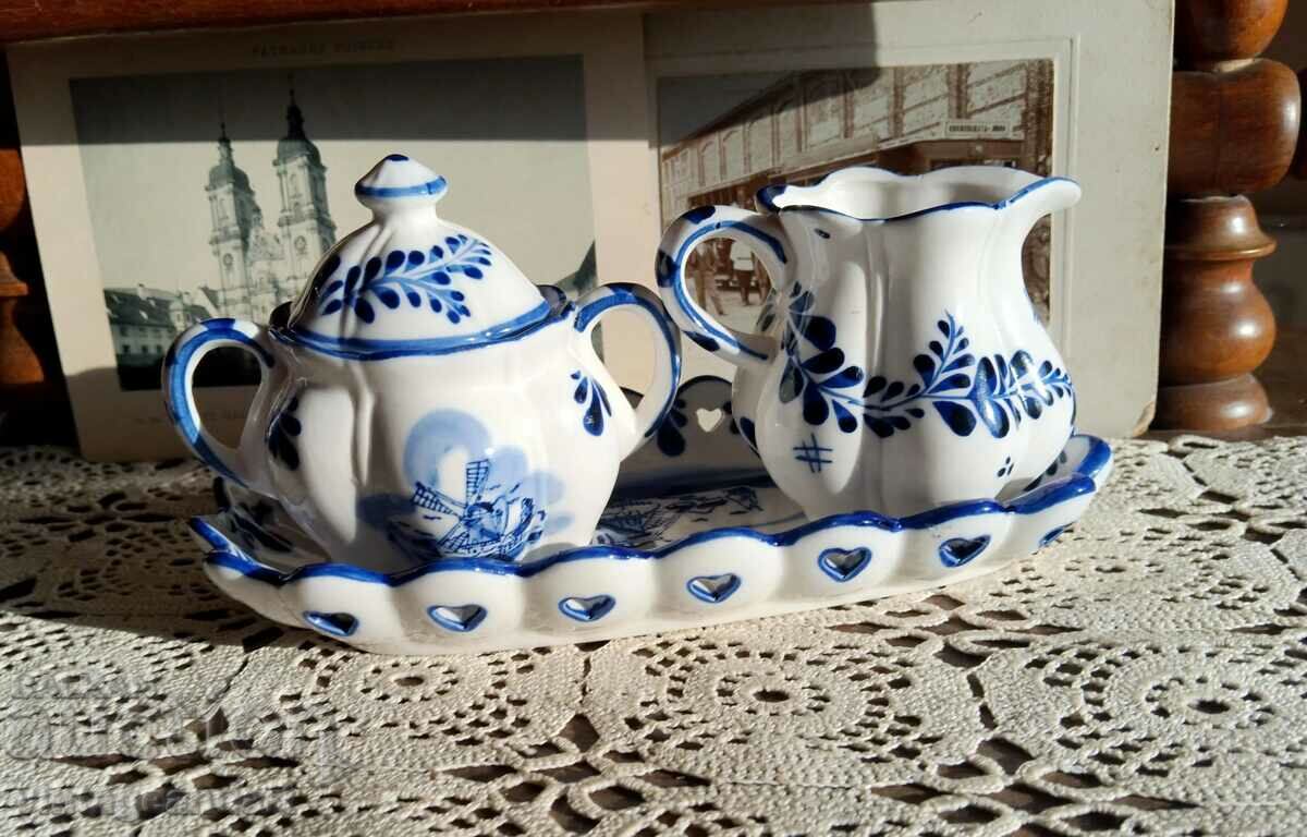 Porțelan, set Delft, Delft, Olanda, Olanda, excelent