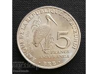 Burundi.5 francs 2014.Micteria ibis.UNC.