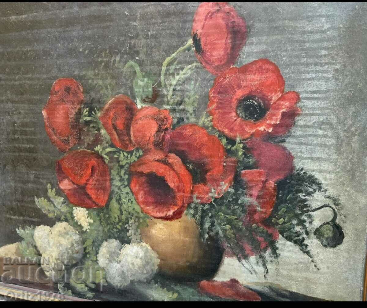 Delivery of Poppies– MAX STRECKENBACH– (GERMAN 1865-1936) Oil on canvas.