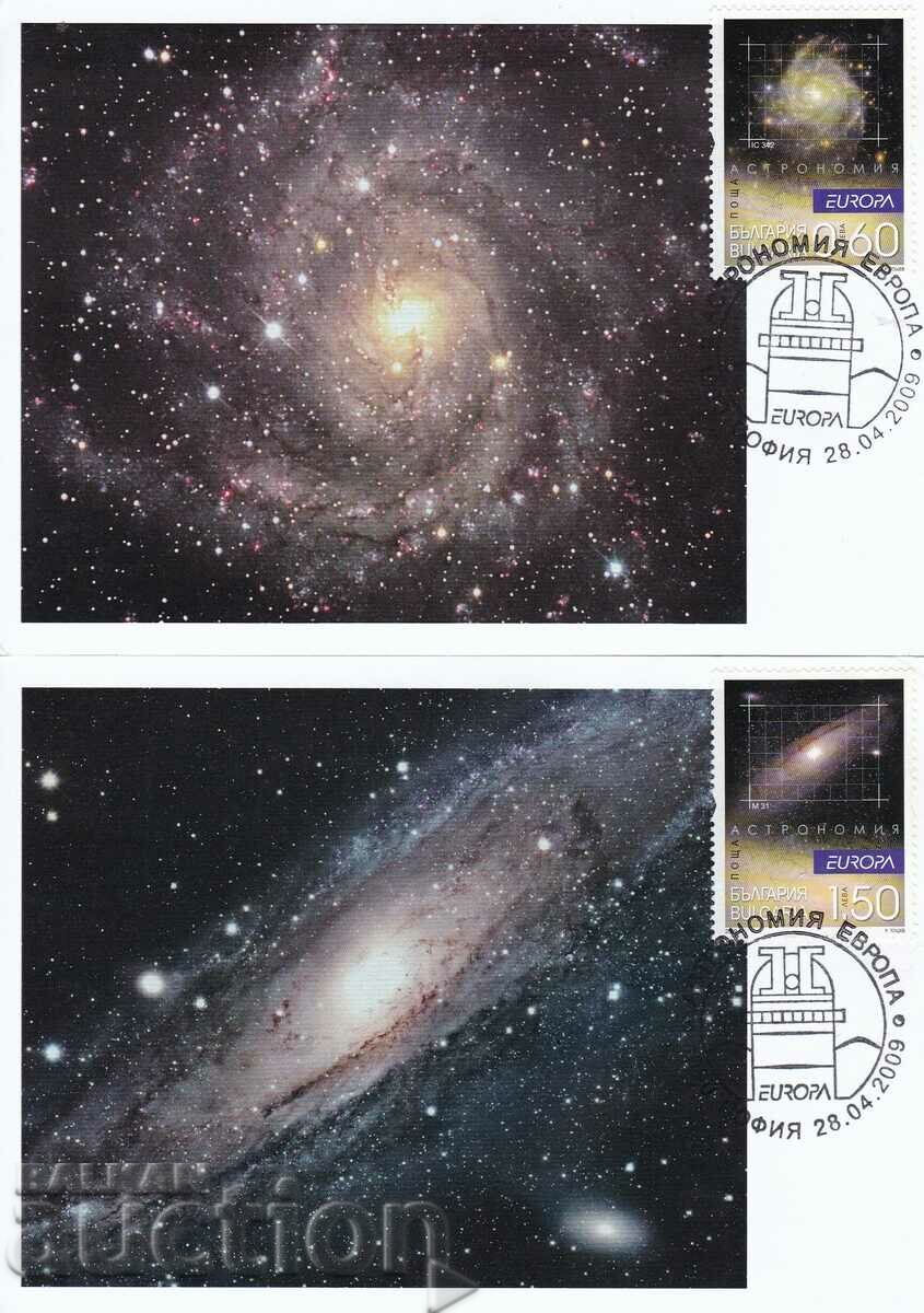 Maps maximum 2009 Europe Astronomy No. 4916 - 4917