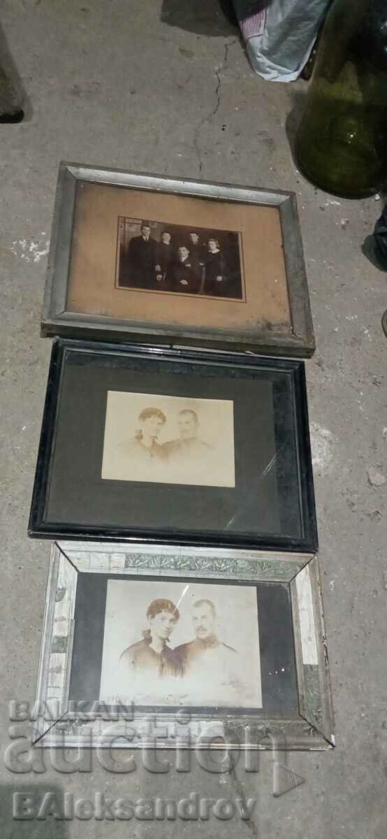 Lot of old pictures in frames