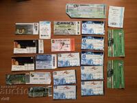 FOOTBALL COLLECTION OF 32 LEVSKI SOFIA FOOTBALL TICKETS