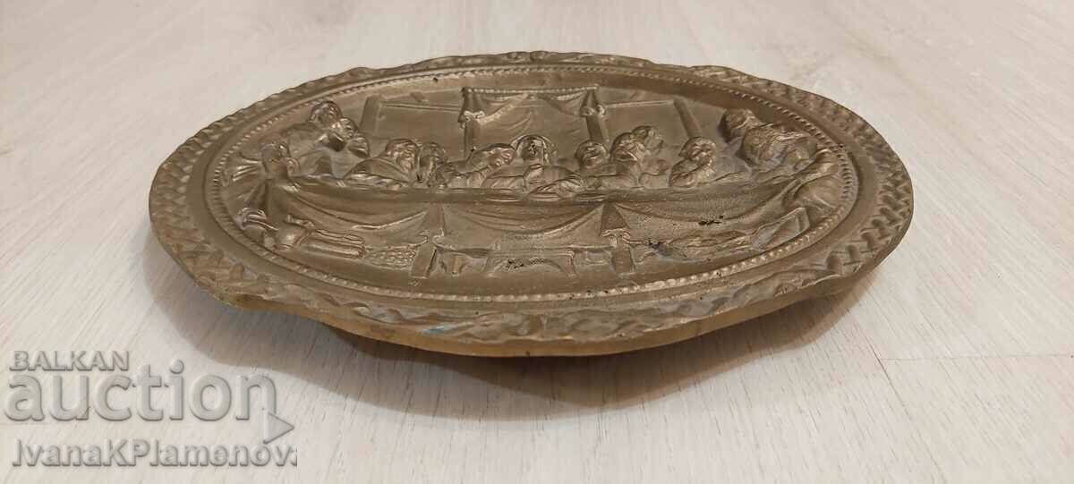 Auction Massive bronze panel The Last Supper Auction Massive bronze panel The Last Supper