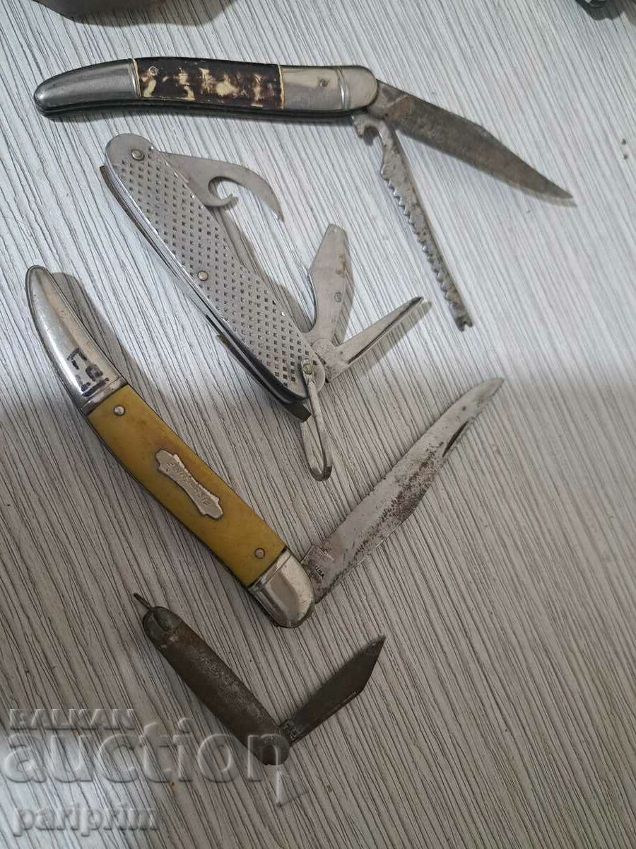 Lot of pocket knives, USA, rare, 4 pieces