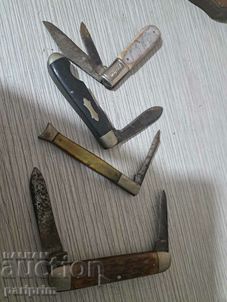 Lot of pocket knives, USA, rare, 4 pieces