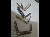 Lot of pocket knives, USA, rare, 4 pieces